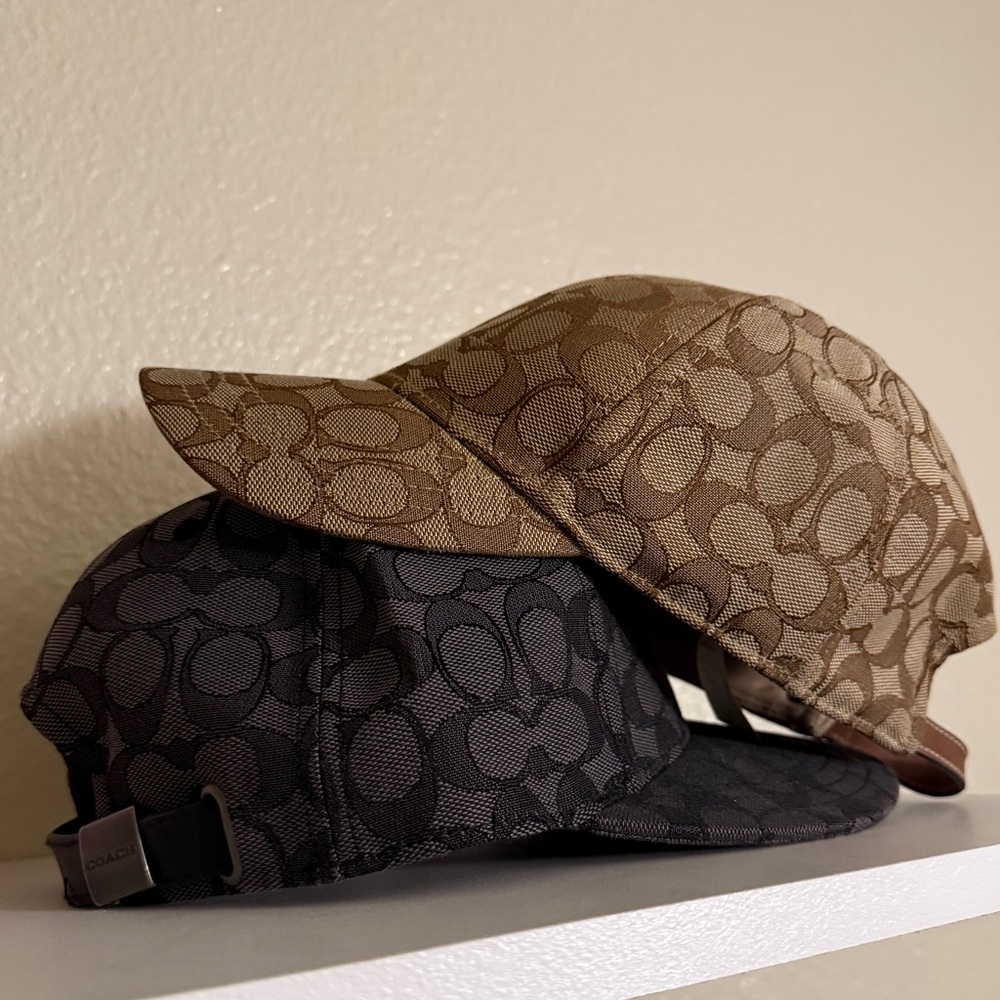 Coach Signature Caps in Brown and Black